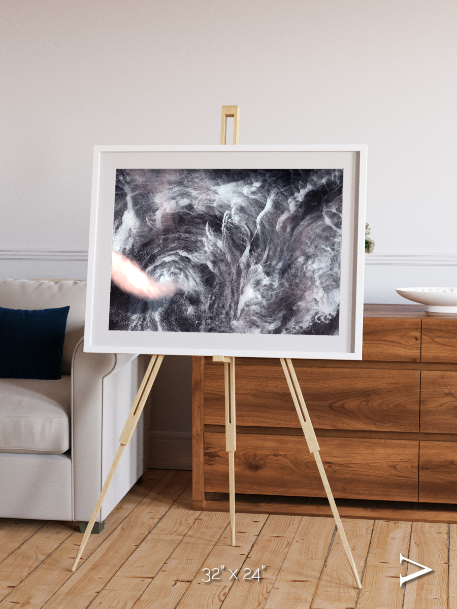 Wind Signatures, Whirlpool in the Air Framed & Mounted Print