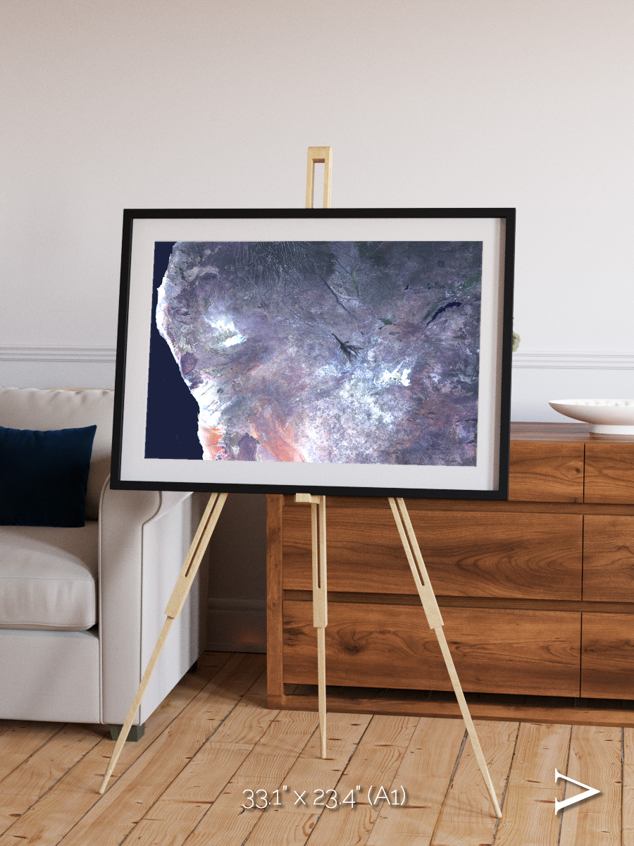 Sunlit Dunes, Africa Framed & Mounted Print