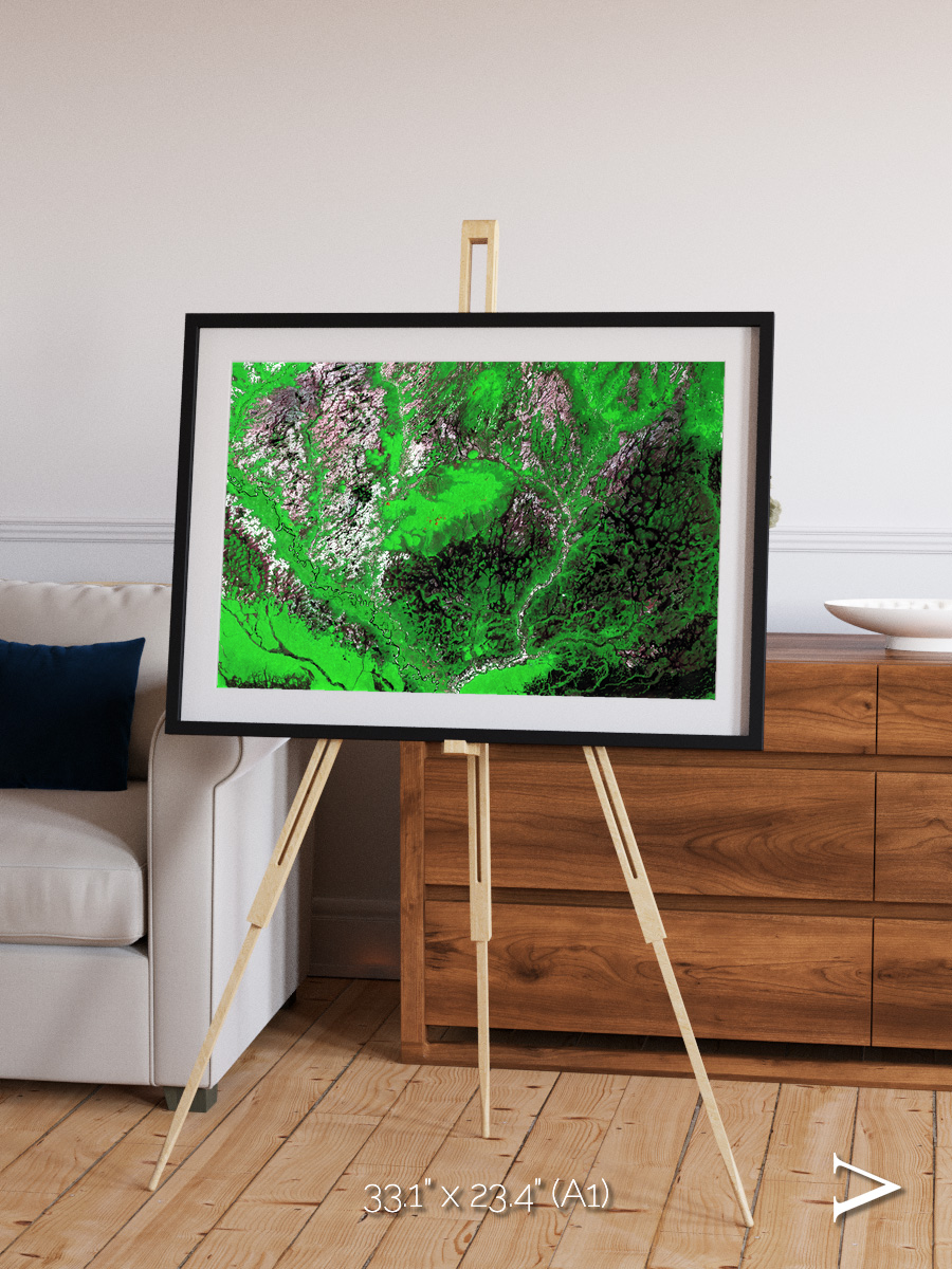 Ribbon River, Araca River Framed & Mounted Print
