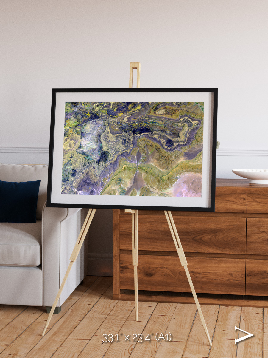 Mineral Horizons, Anti-Atlas Framed & Mounted Print