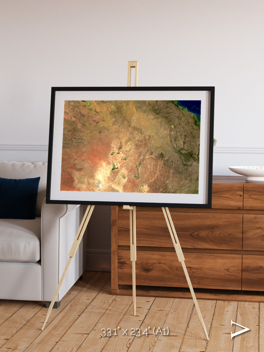 Winding Waters, Australia Framed & Mounted Print