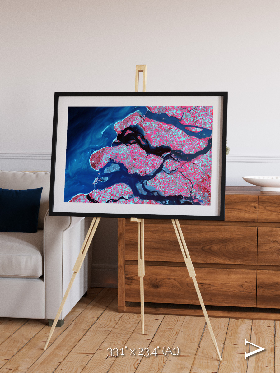 Windward Isles, Delta Region Netherlands Framed & Mounted Print