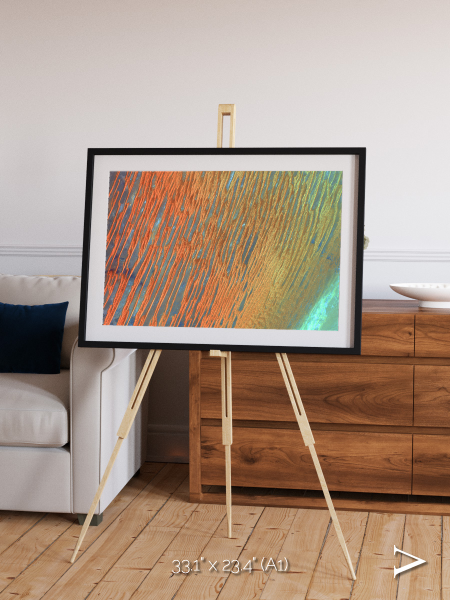 Windwritten Sands, Erg Chech Framed & Mounted Print