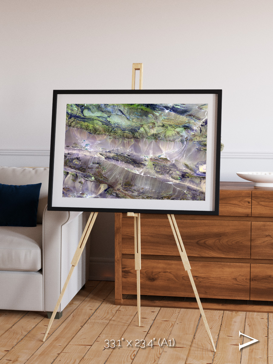 Arid Mosaic, Edrengiyn Nuruu Framed & Mounted Print