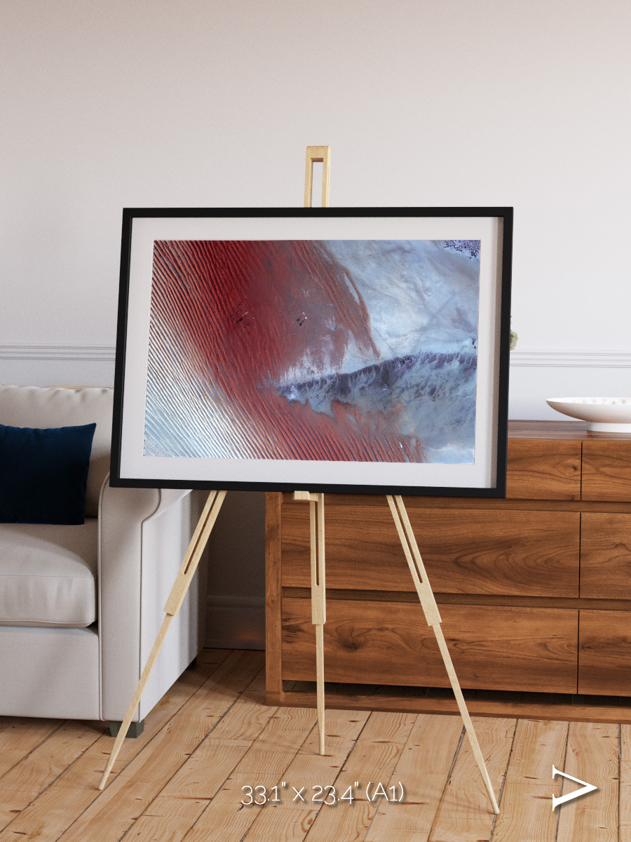 Wind Signatures, Empty Quarter Framed & Mounted Print