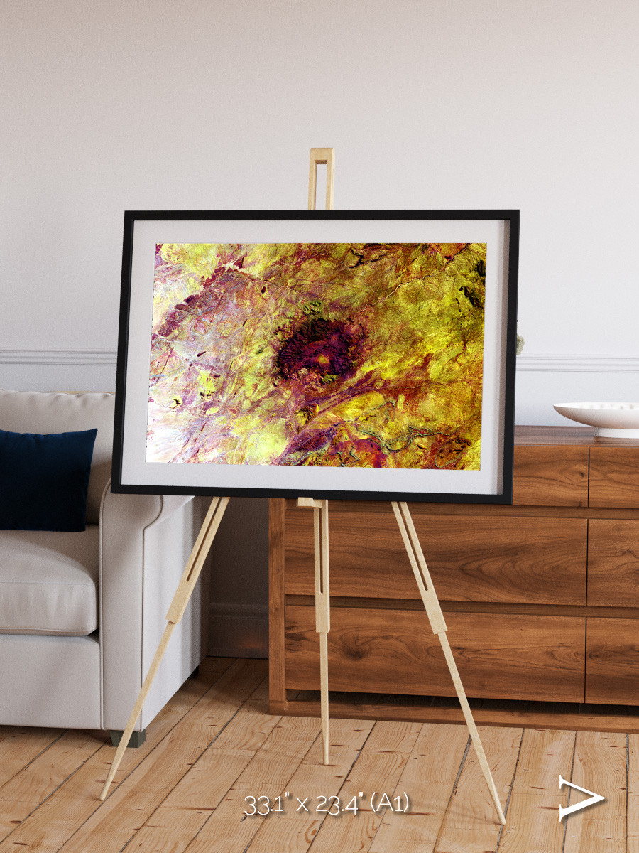 Magma Plains, Erongo Massif Framed & Mounted Print