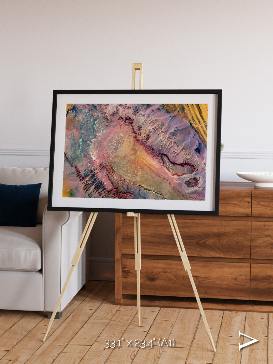 Echoes of Water, Western Desert Framed & Mounted Print