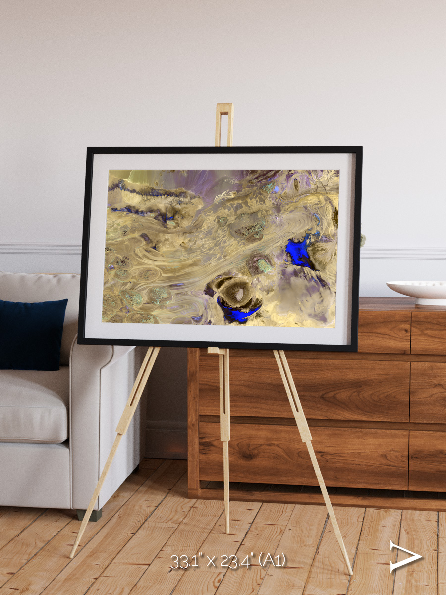 Salt Mirror, Great Salt Desert Framed & Mounted Print