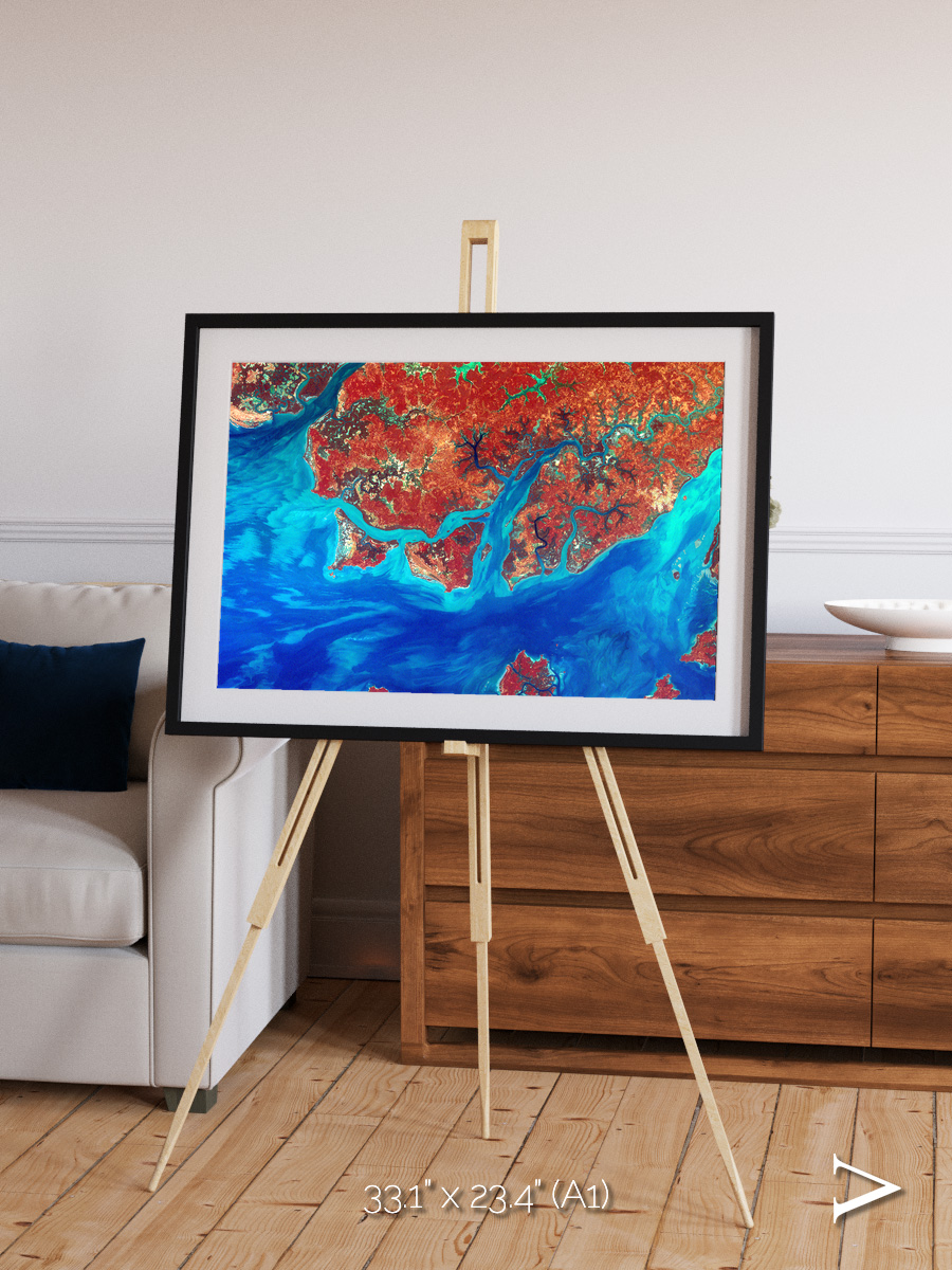 River and Plain, Guinea-Bissau Framed & Mounted Print