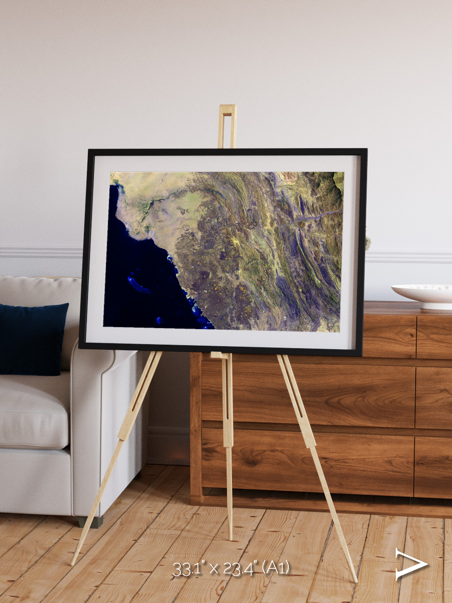 Fire Fields, Harrat Al Birk Framed & Mounted Print