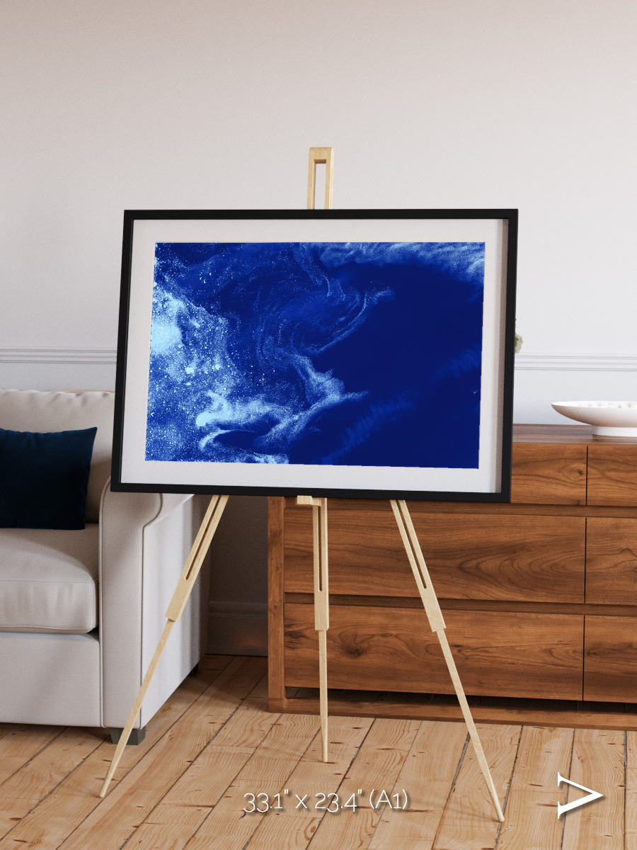 Wind Signatures, Ice Stars Framed & Mounted Print
