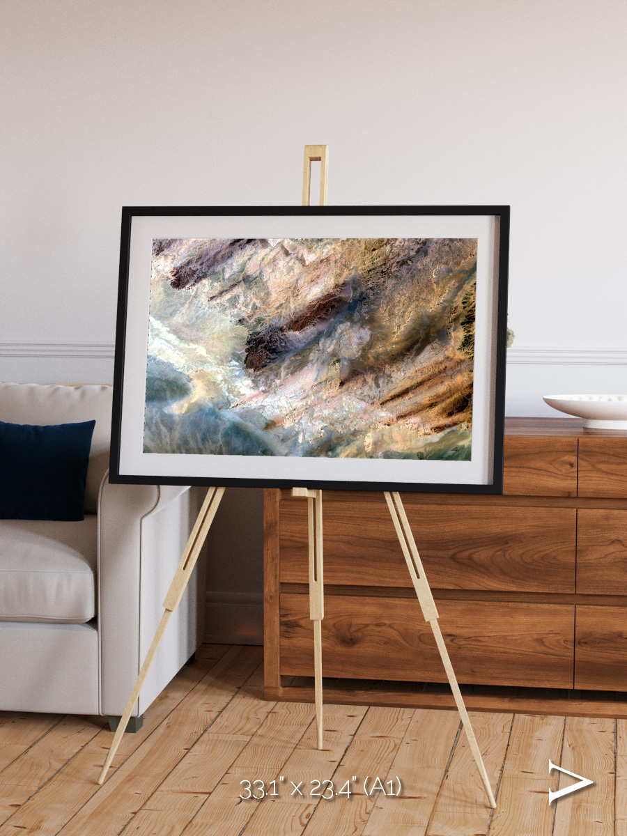 Lava Lines, Impact Framed & Mounted Print