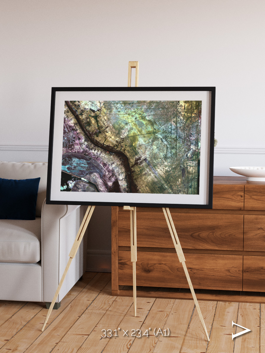 Floodplain Lines, Iraqi Emplacement Framed & Mounted Print