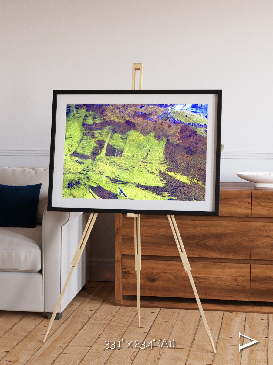 Lake Lines, Lake Amadeus Framed & Mounted Print
