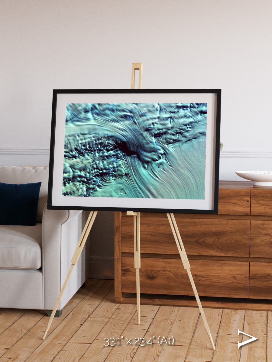 Ice River, Lambert Glacier Framed & Mounted Print