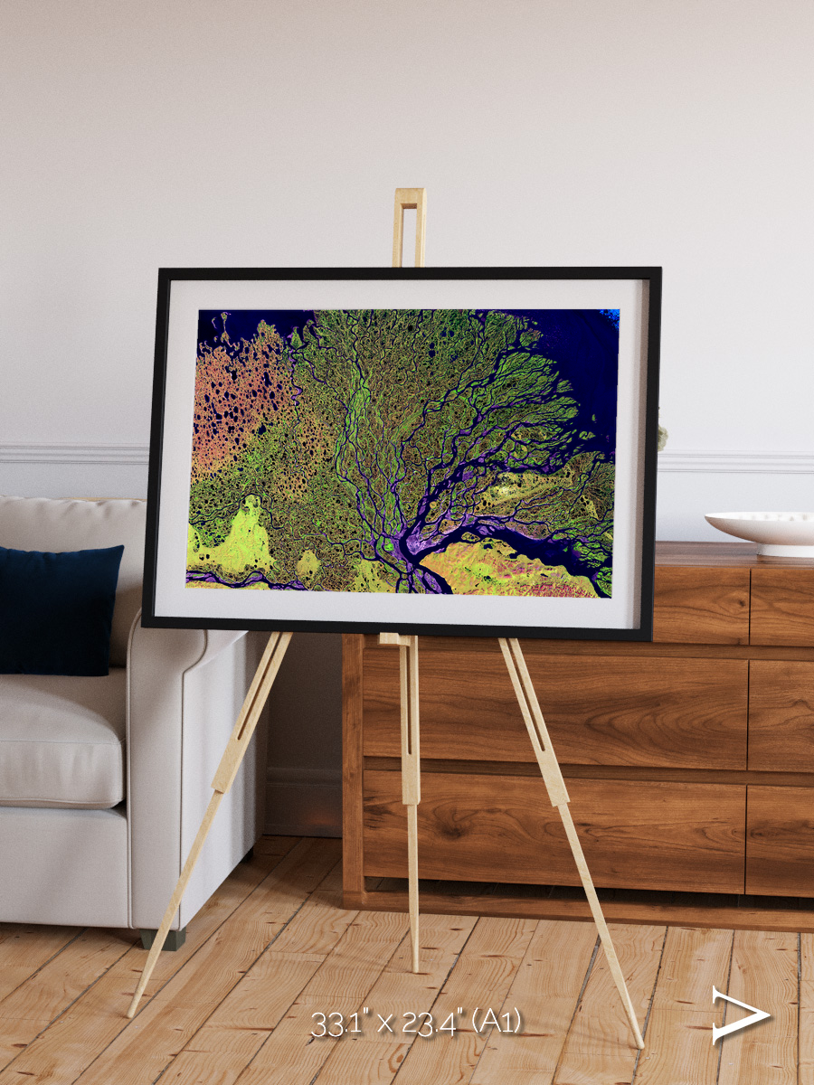 Delta Mosaic, Lena Delta Framed & Mounted Print