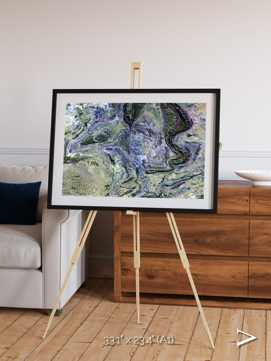 Mountain Textures, MacDonnell Ranges Framed & Mounted Print