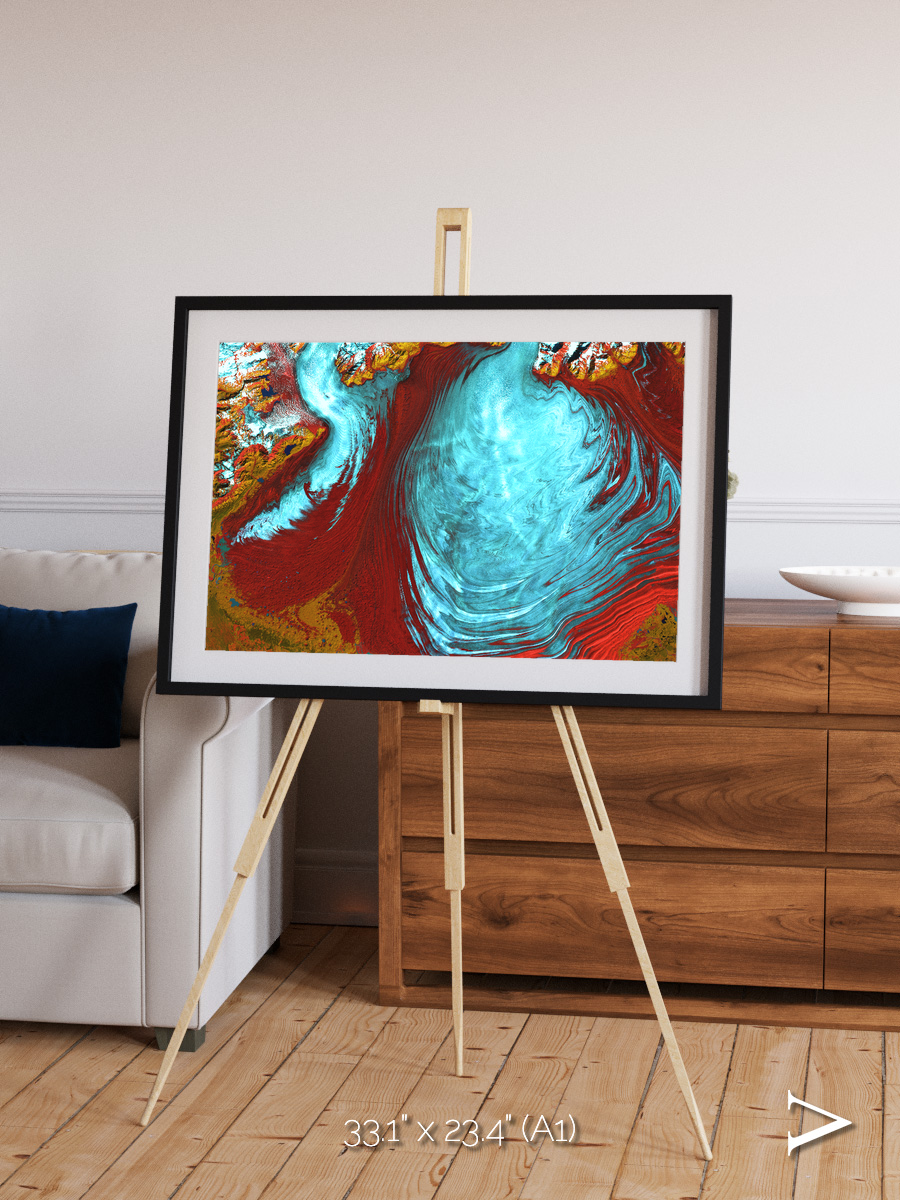 Glacial Passage, Malaspina Glacier Framed & Mounted Print