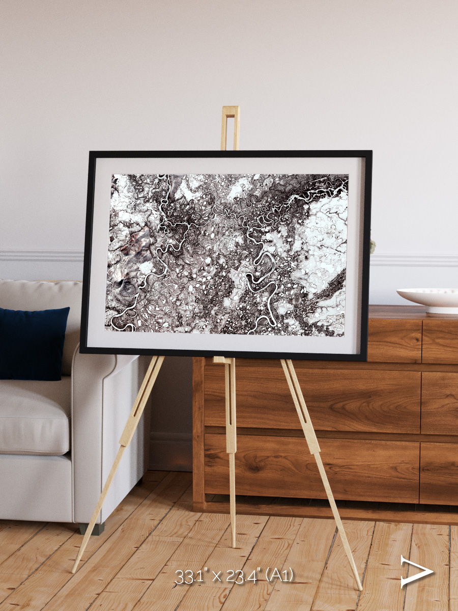 River Threads, Mayn River Framed & Mounted Print