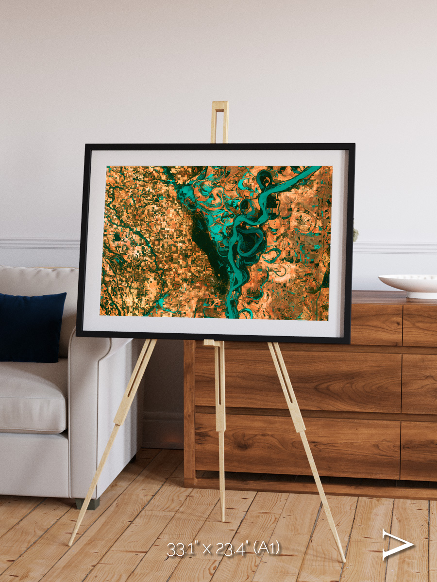 River’s Dance, Mississippi Framed & Mounted Print
