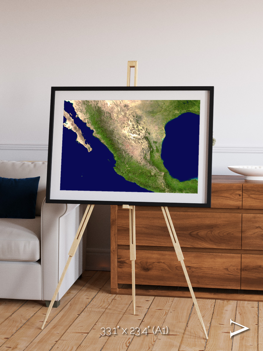 Windwritten Sands, Mexico and Central America Framed & Mounted Print