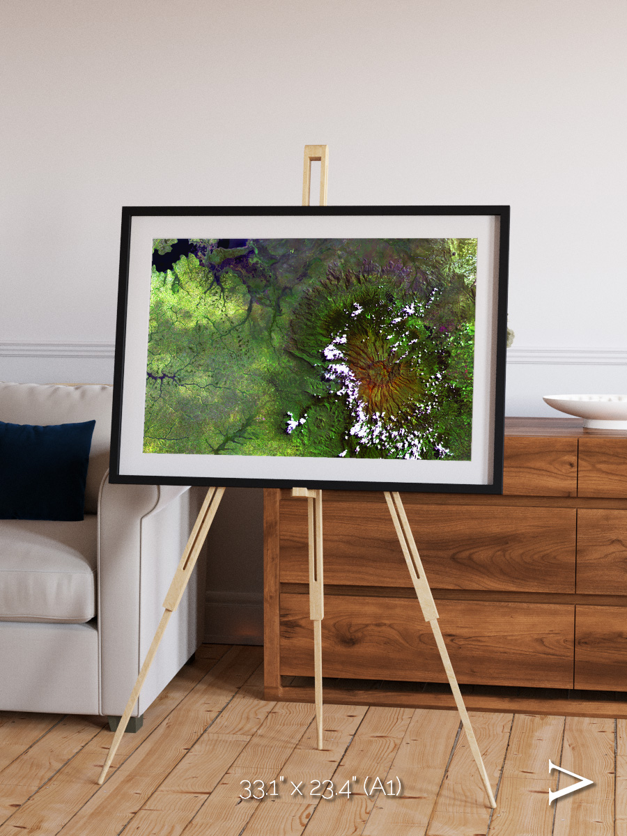 Vortex Trails, Mount Elgon Framed & Mounted Print