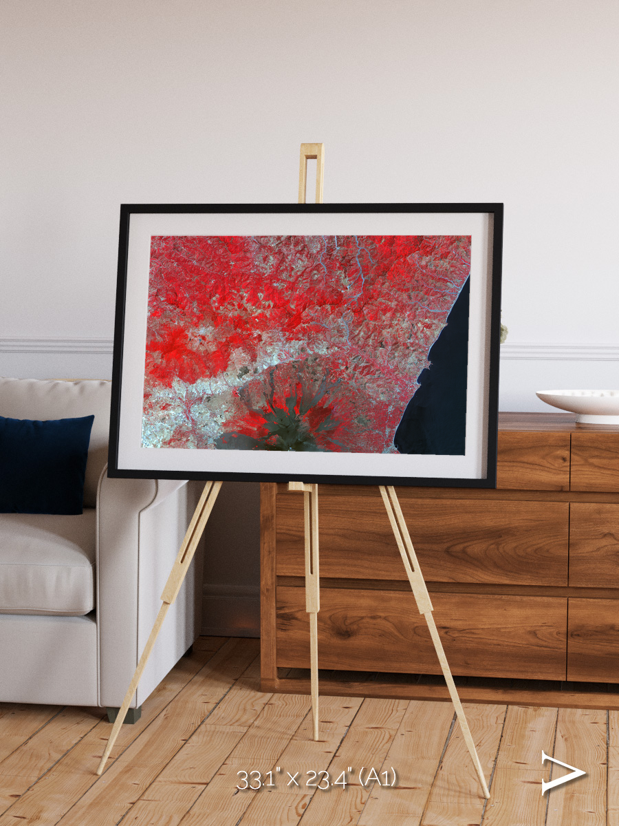 Painted Archipelago, Mt Etna Framed & Mounted Print