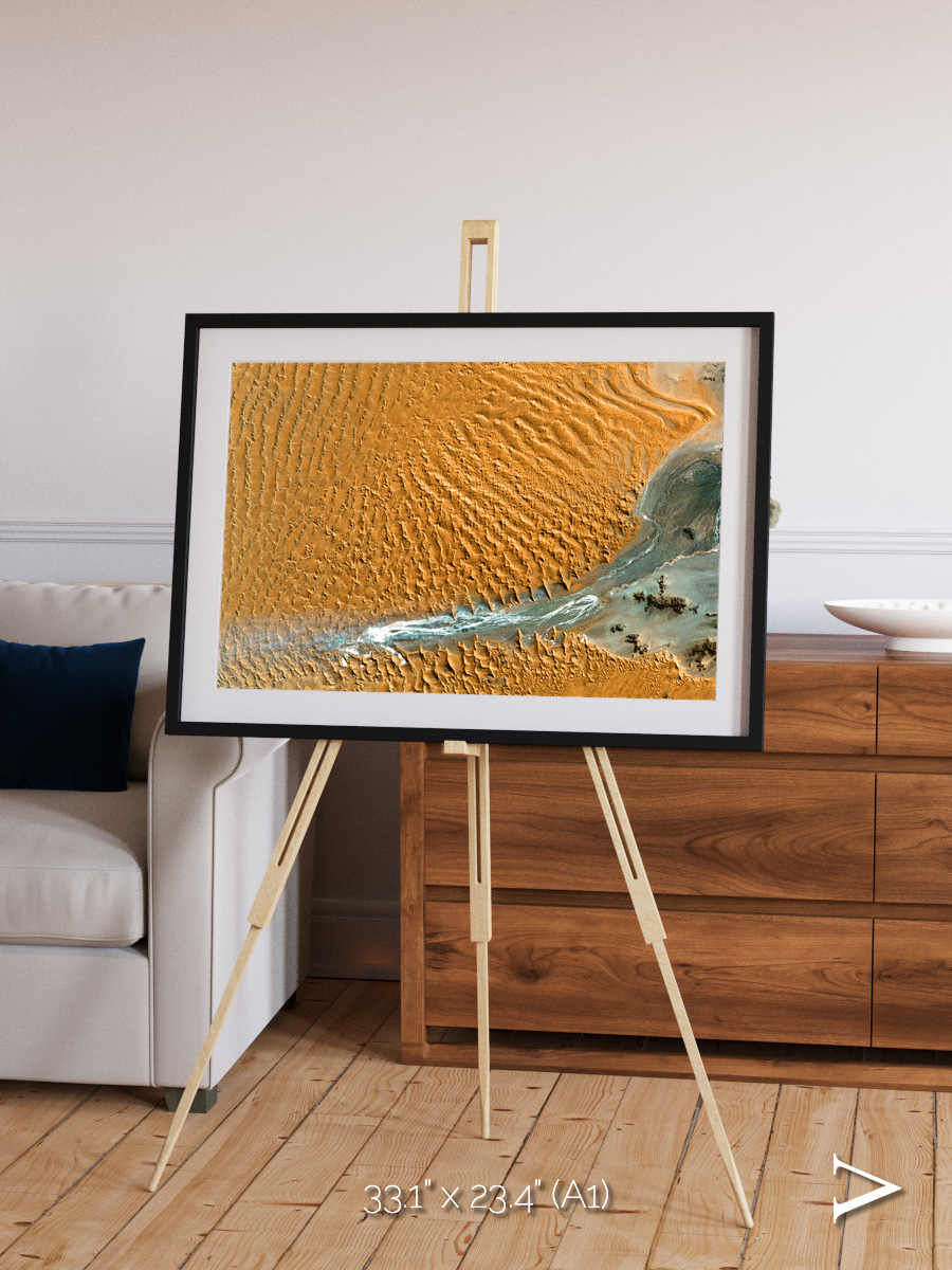 Sands in Motion, Namib Desert Framed & Mounted Print