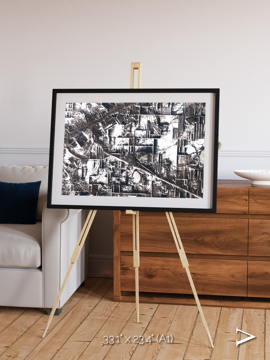 Fertile Threads, Northern Kazakhstan Framed & Mounted Print