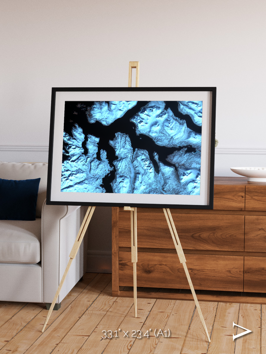 Glacial Passage, Northern Norway Framed & Mounted Print
