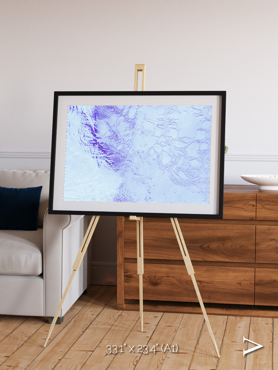 Ice River, Robinson Glacier Framed & Mounted Print