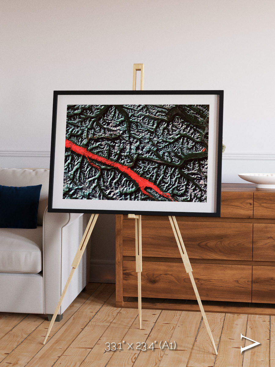 Light in the Trench, Canadian Rockies Framed & Mounted Print