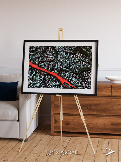 Light in the Trench, Canadian Rockies Framed & Mounted Print