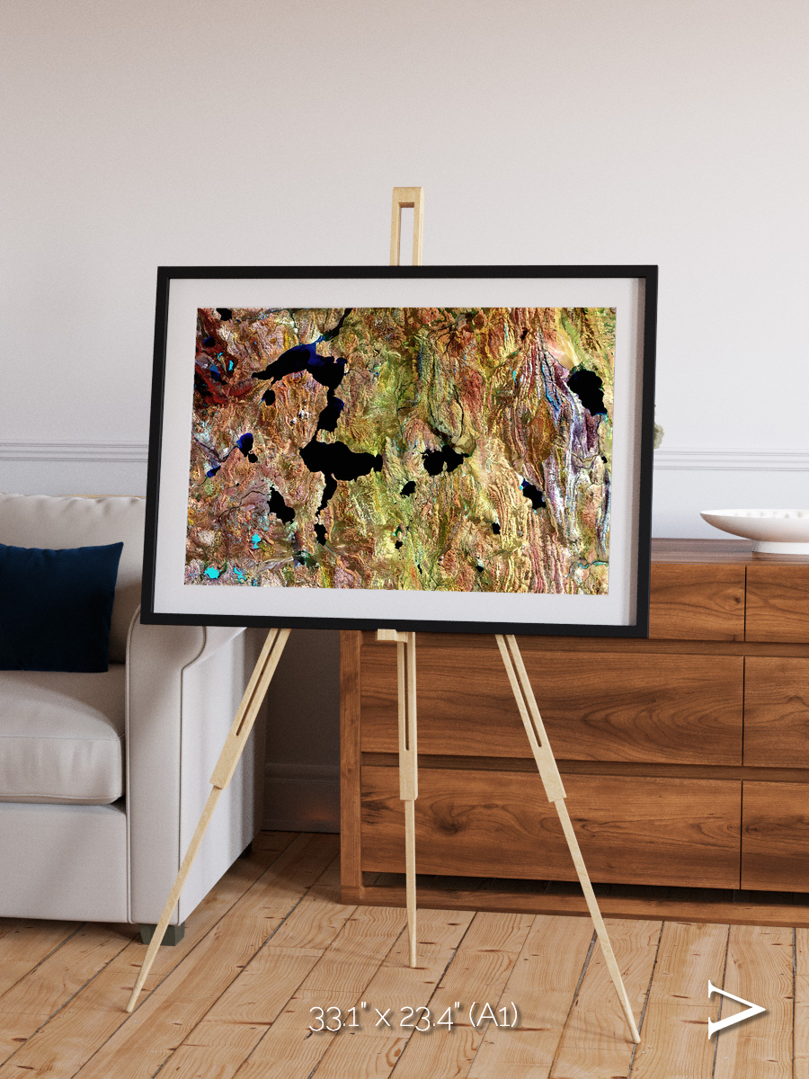 Above the Earth, Tibetan Plateau Framed & Mounted Print