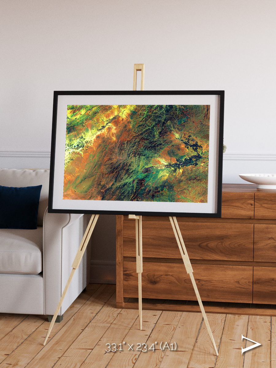 Irrigated Highlands, Eastern Afghanistan Framed & Mounted Print