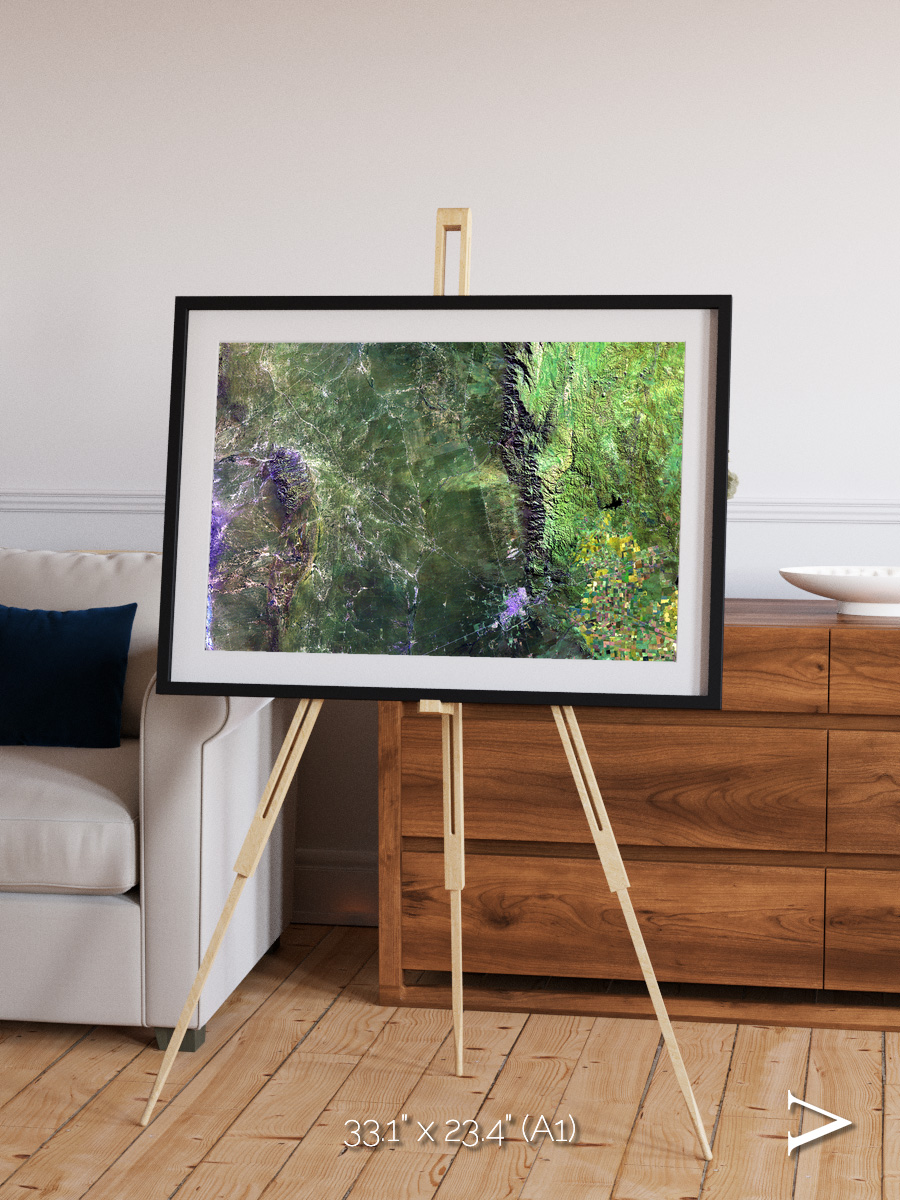 Radiating Plains, San Luis Framed & Mounted Print