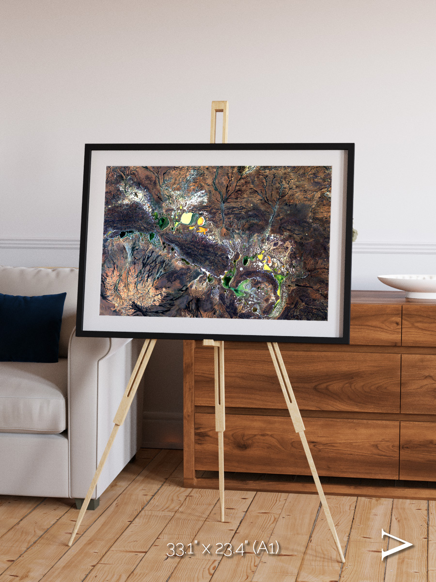Ancient Impact, Shoemaker Crater Framed & Mounted Print