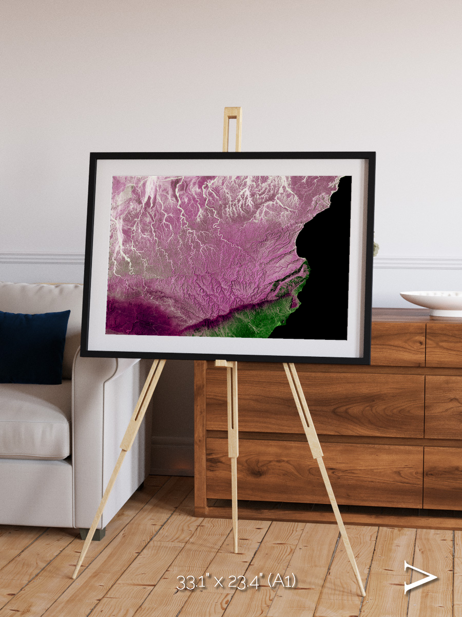 Monsoon Divide, Dhofar Framed & Mounted Print