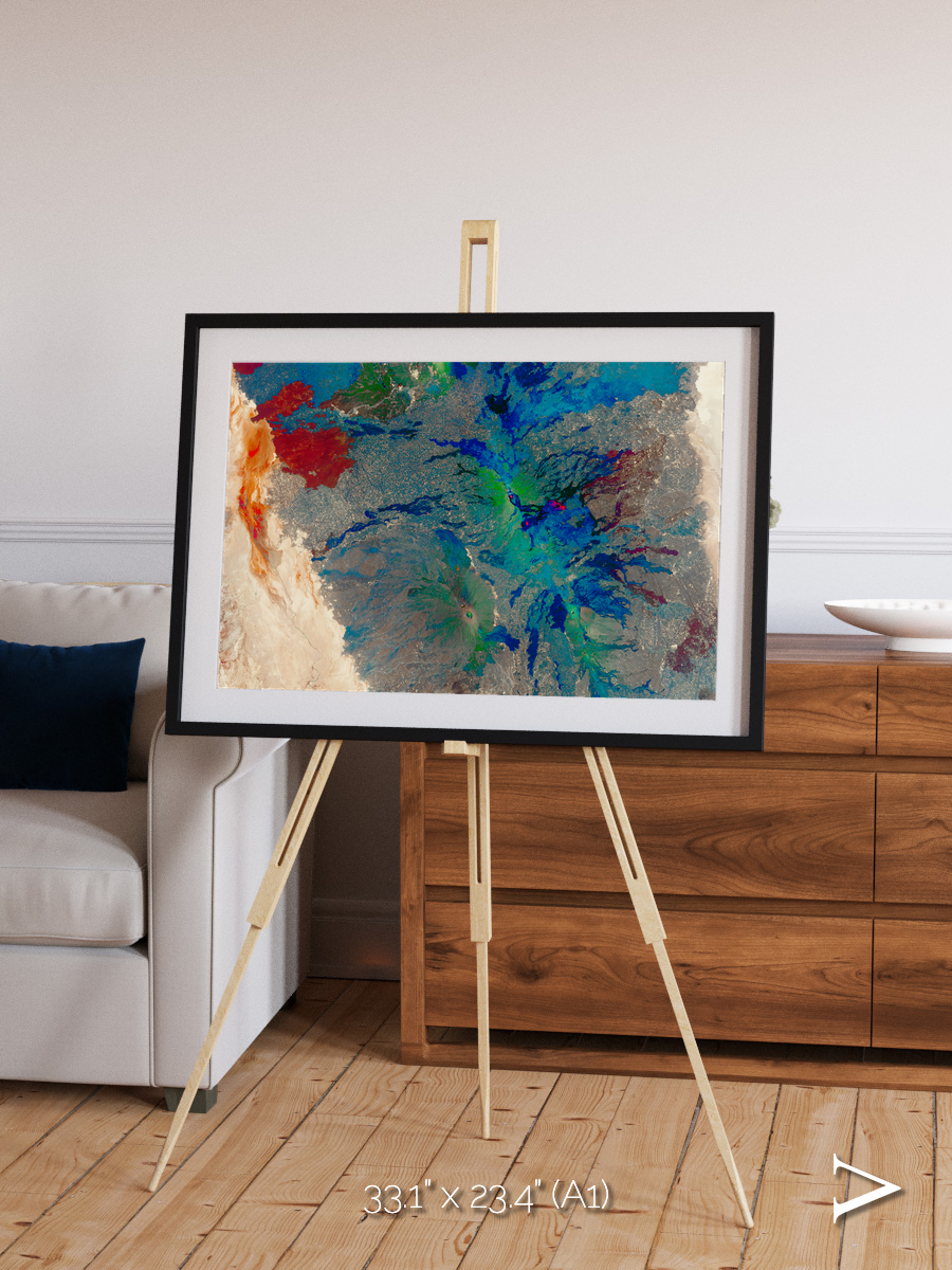Rift and Fire, Ethiopia Framed & Mounted Print