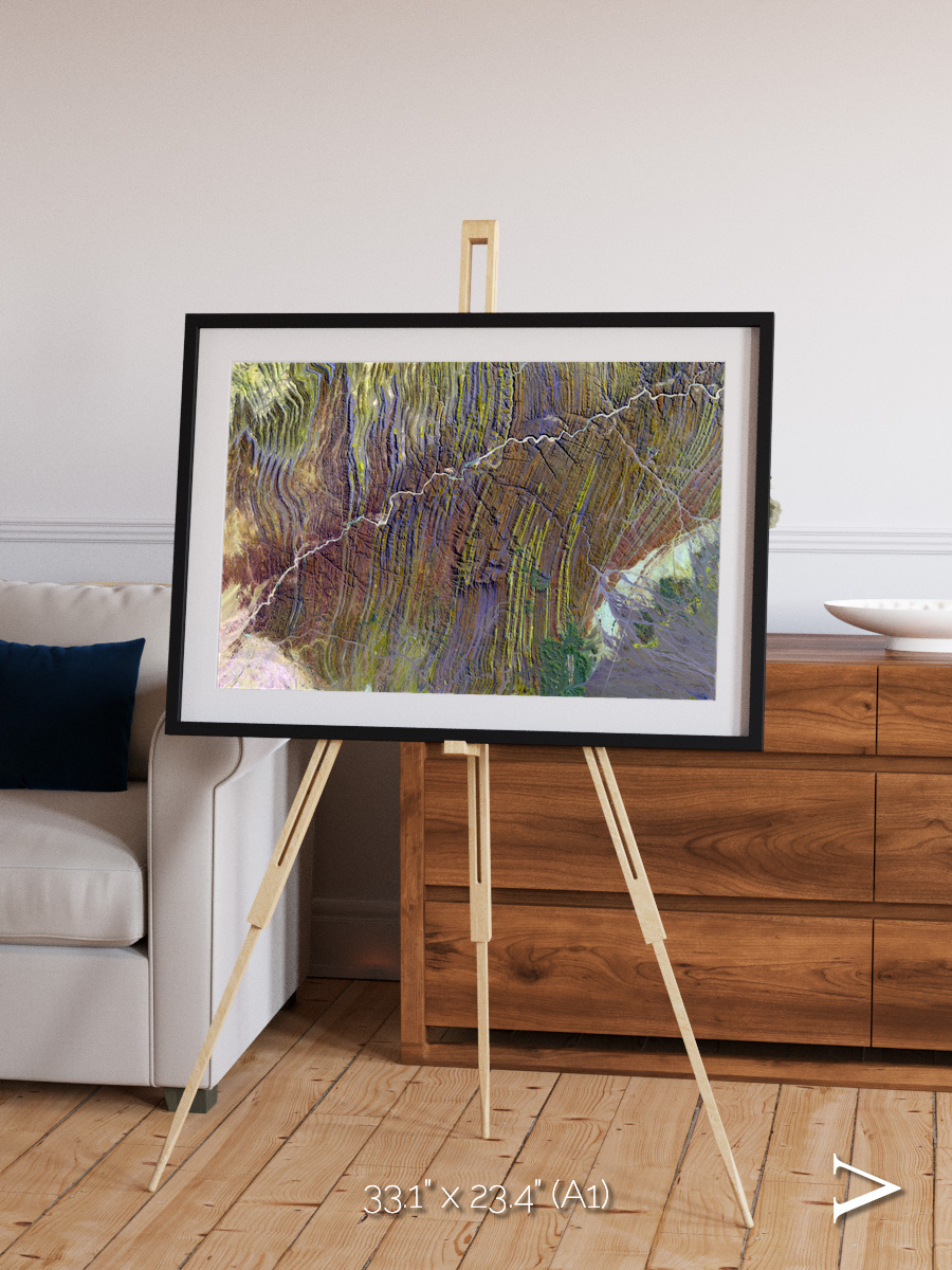 Shifting Dunes, Ugab River Framed & Mounted Print