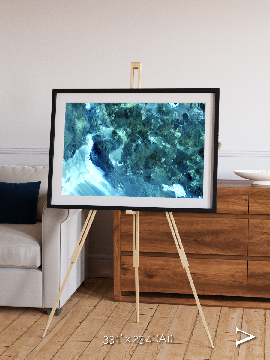 Heat Scars, Volcanoes Framed & Mounted Print