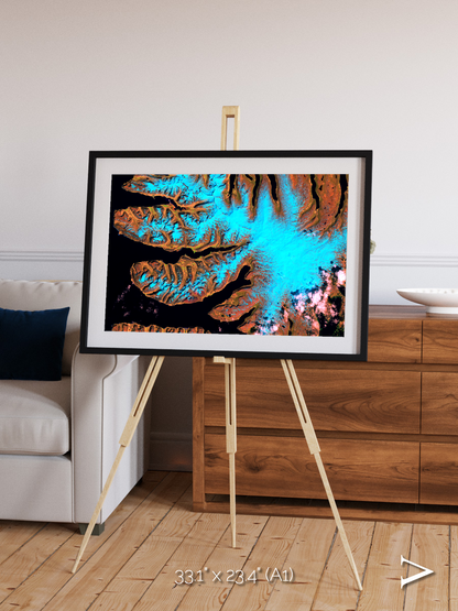 Frozen Currents, West Fjords Framed & Mounted Print