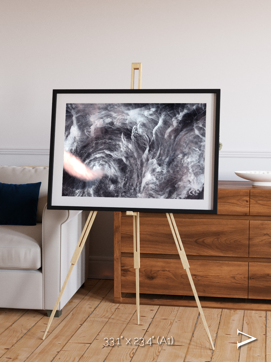 Wind Signatures, Whirlpool in the Air Framed & Mounted Print