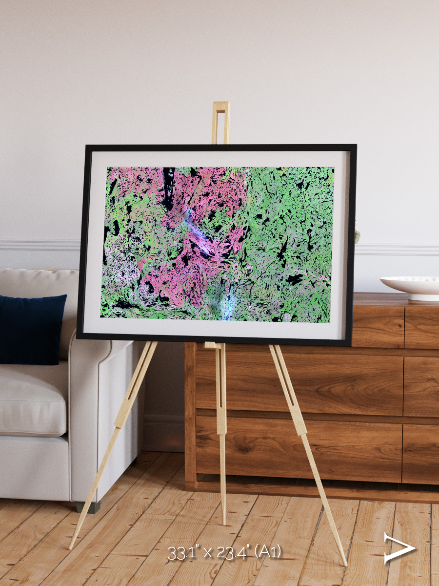 Ice River, Yellowknife Wetlands Framed & Mounted Print