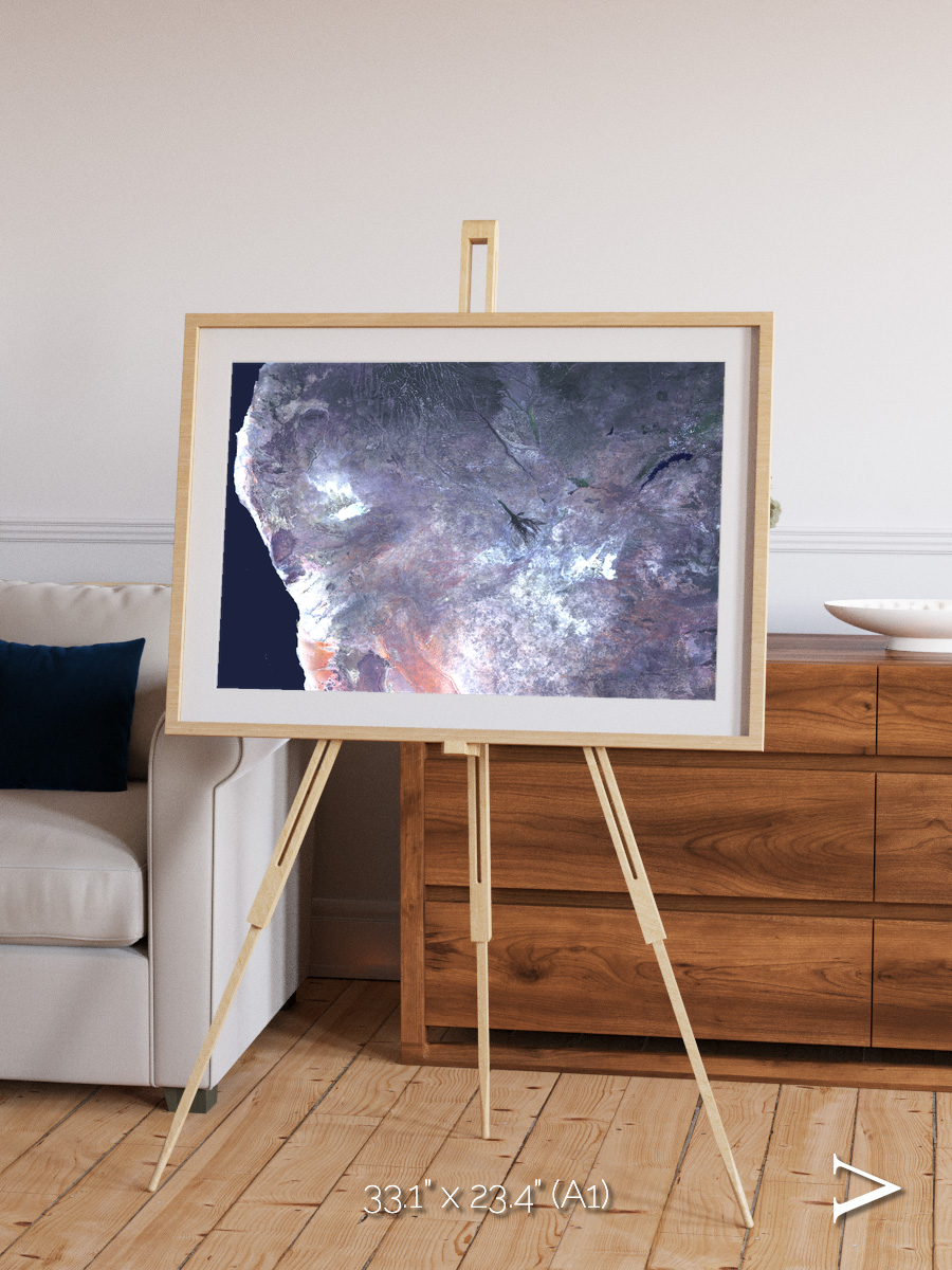 Sunlit Dunes, Africa Framed & Mounted Print