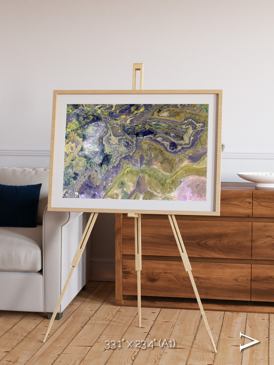 Mineral Horizons, Anti-Atlas Framed & Mounted Print