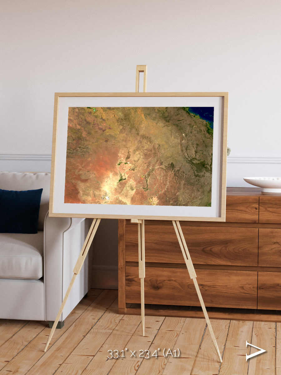 Winding Waters, Australia Framed & Mounted Print