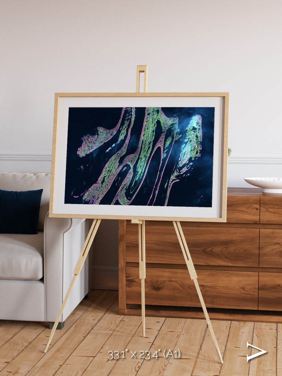Painted Archipelago, Belcher Islands Framed & Mounted Print