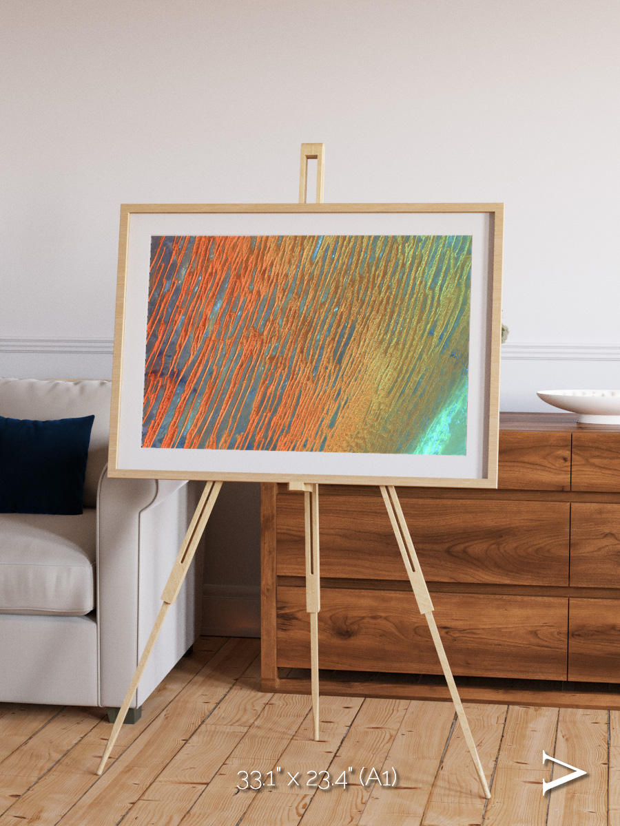 Windwritten Sands, Erg Chech Framed & Mounted Print