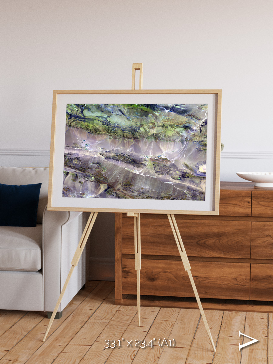 Arid Mosaic, Edrengiyn Nuruu Framed & Mounted Print